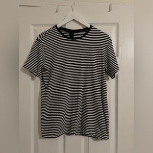 H&M Women’s Black and White Striped Tee